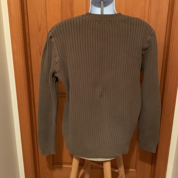 Men’s Eddie Bauer Brown Cotton Knit Sweater size L tall - Picture 2 of 8